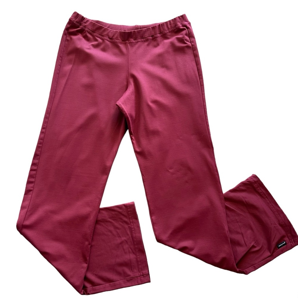 PrAna Breathe Burgundy Pull-On Flare Pants Size M